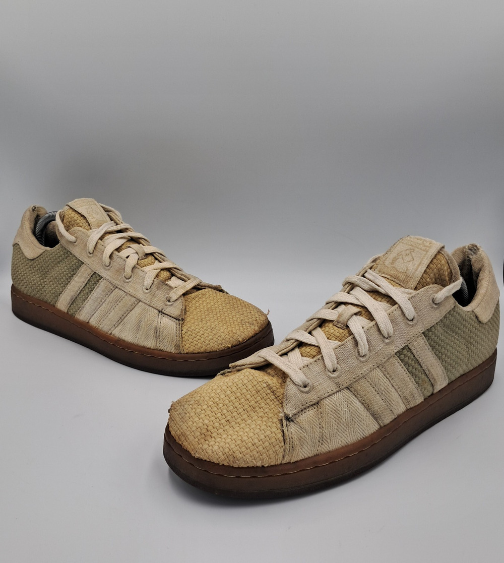 Size 10.5 - VTG Adidas Hemp Originals Shoes Y2K Rare Casual Sneakers - 019306